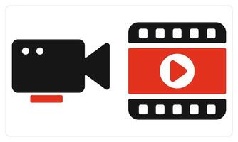 and Clip in red color vector