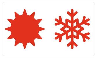 Summer and Winter in red color vector