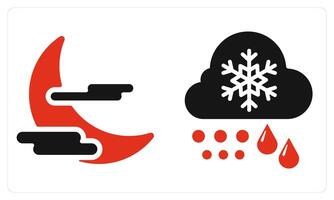 Fog and Snowfall in red color vector