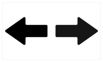 Left and Right in black color vector