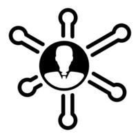 business connectivity icon in black color vector