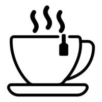 tea break icon in black color vector