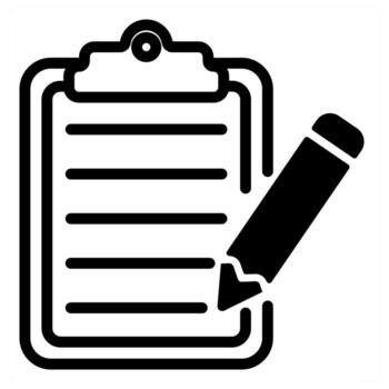 writing icon in black color vector