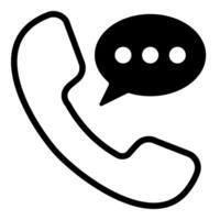 telephone conversation icon in black color vector