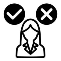 decision making confusion icon in black color vector