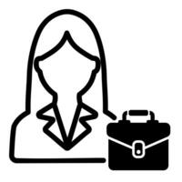 executive icon in black color vector