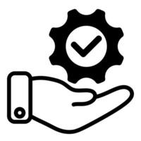 support icon in black color vector