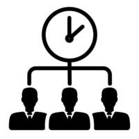 time sharing icon in black color vector