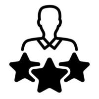 premium user icon in black color vector
