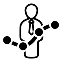 performance level icon in black color vector