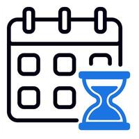 schedule plan icon in blue color vector