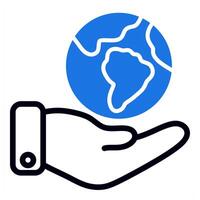 global community icon in blue color vector