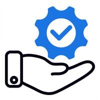 support icon in blue color vector