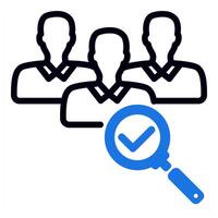 recruitment icon in blue color vector