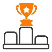 competition icon in orange color vector