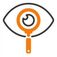 exploration icon in orange color vector
