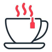 tea break icon in red color vector