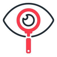 exploration icon in red color vector