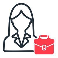 executive icon in red color vector