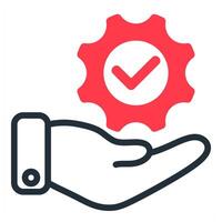support icon in red color vector