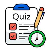 Creative design icon of quiz paper vector
