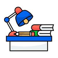 Premium design icon of study table vector