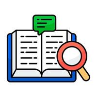 A trendy design icon of search book vector