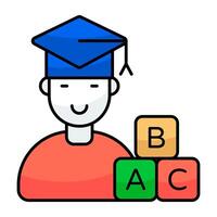 Perfect design of student graphics vector