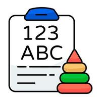 Modern design icon of basic learning vector