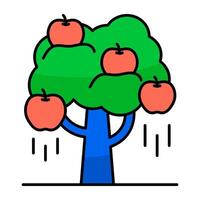 A beautiful design icon of falling apple vector