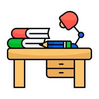 An icon design of study table vector