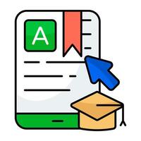 A colored design icon of mobile bookmark vector