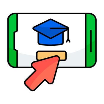 An icon design of click education vector