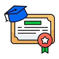 A trendy design icon of certificate vector