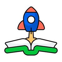 Premium design icon of book launch vector