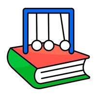 A flat design icon of physics education vector