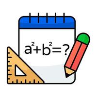 Creative flat design of math learning vector