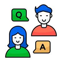 Perfect design icon of questions and answer vector