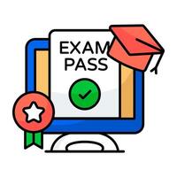 A beautiful design icon of result card vector