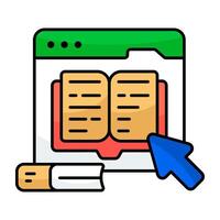 Creative design icon of web book vector