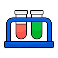 An icon design of test tubes vector