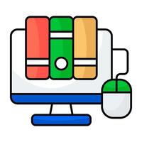 Perfect design icon of digital library vector
