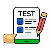 Modern design icon of mobile test paper vector