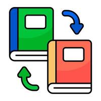 Premium design icon of book exchange vector