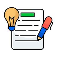 A beautiful design icon of paper writing vector