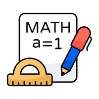 Perfect design icon of math paper vector