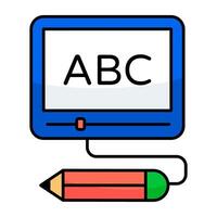 An icon design of digital writing vector