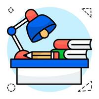 Premium design of study table vector