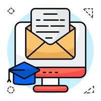 A trendy design of email graphics vector