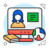 An design of webinar vector